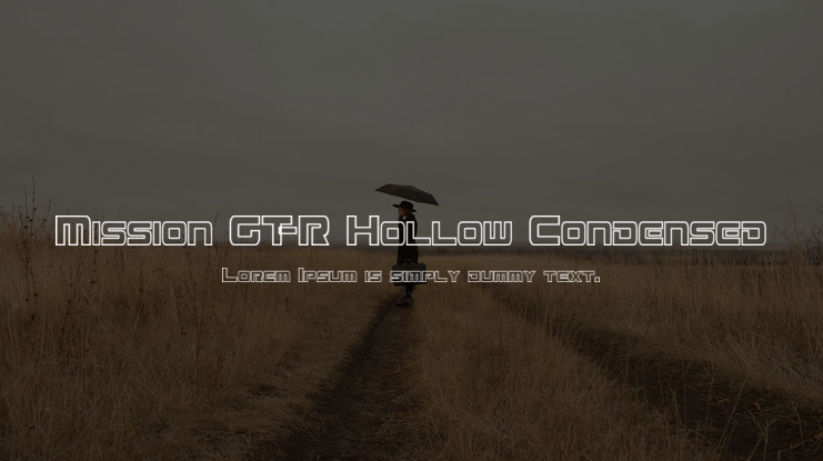 Mission GT-R Hollow Condensed Font Family