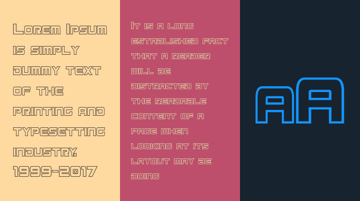 Mission GT-R Hollow Condensed Font Family