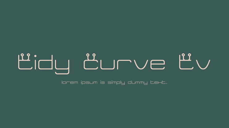 Tidy Curve TV Font