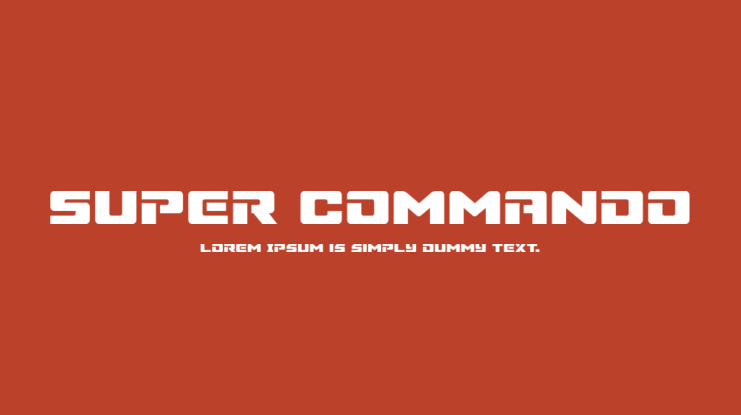 Super Commando Font Family