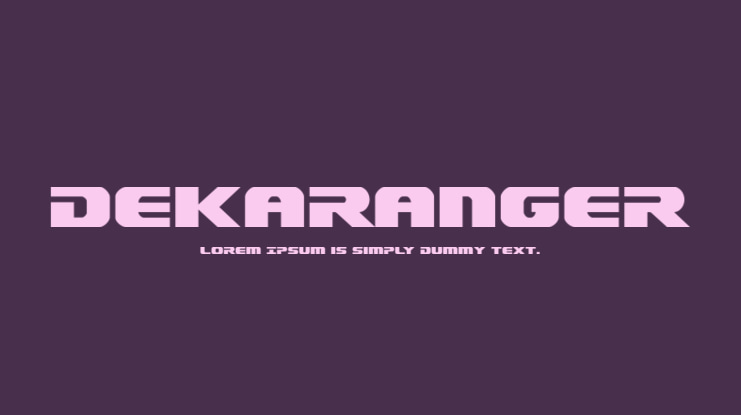 Dekaranger Font Family
