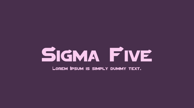 Sigma Five Font Family