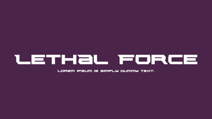 Lethal Force Font Family