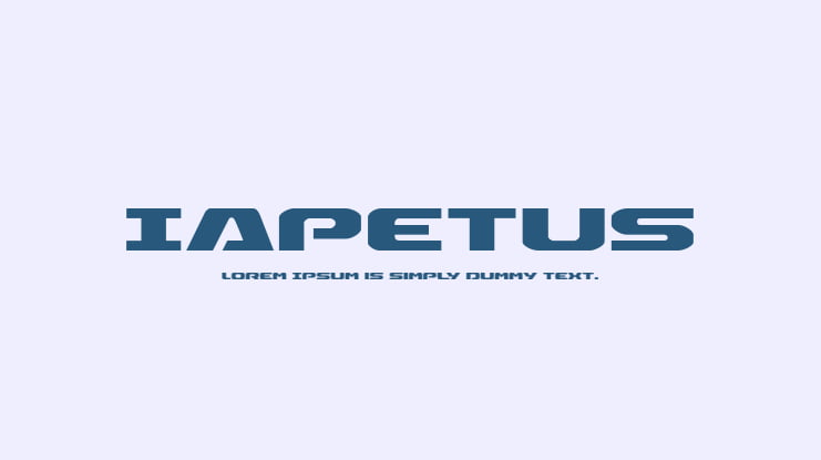 Iapetus Font Family