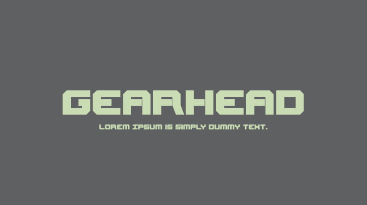 Gearhead Font Family