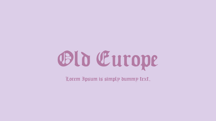 Old Europe Font