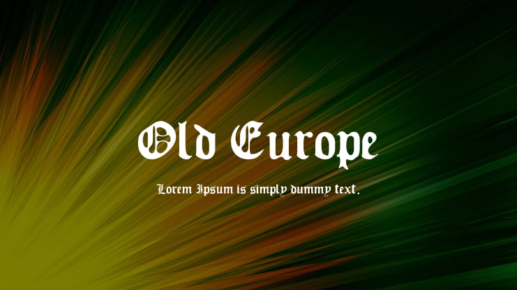 Old Europe Font