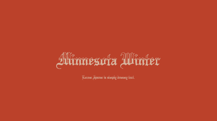 Minnesota Winter Font