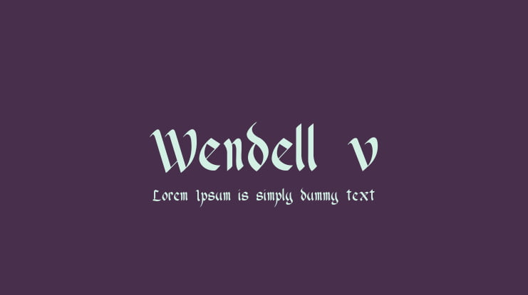 Wendell v1 Font