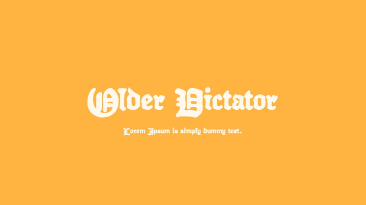 Older Dictator Font