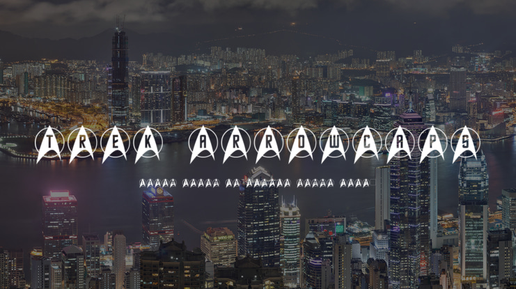 Trek Arrowcaps Font