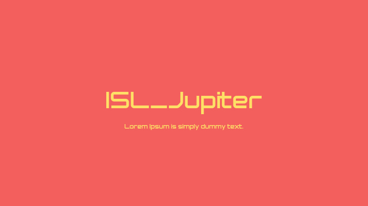 ISL_Jupiter Font