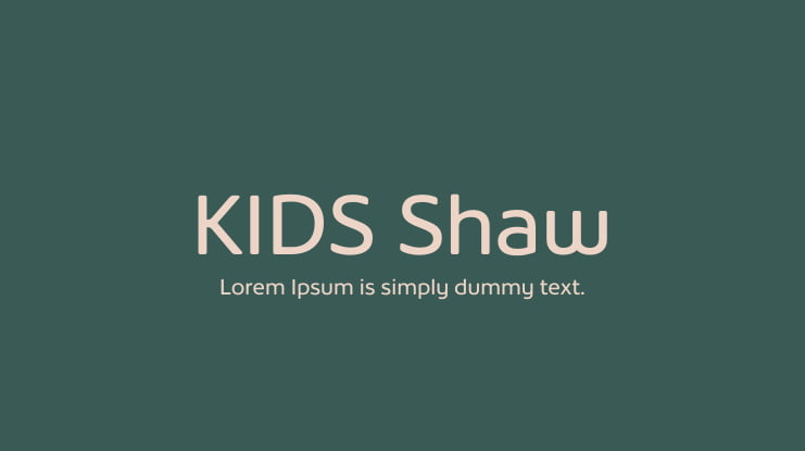 KIDS Shaw Font Family