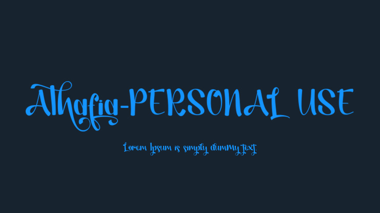 Athafia-PERSONAL USE Font