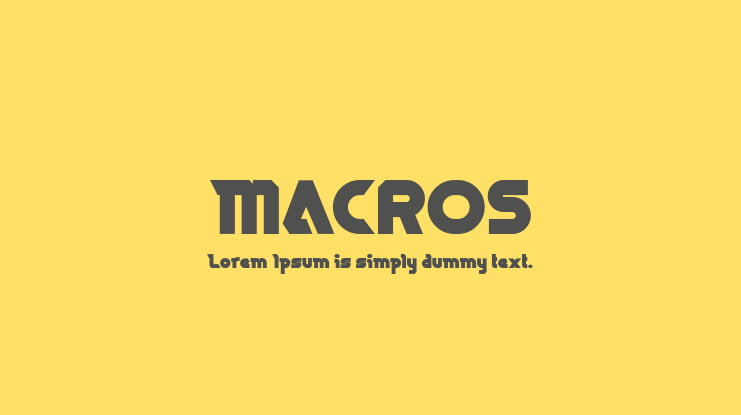 MACROS Font