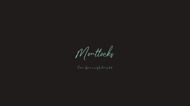 Monttocks Font