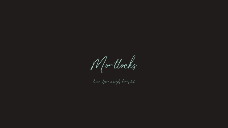 Monttocks Font
