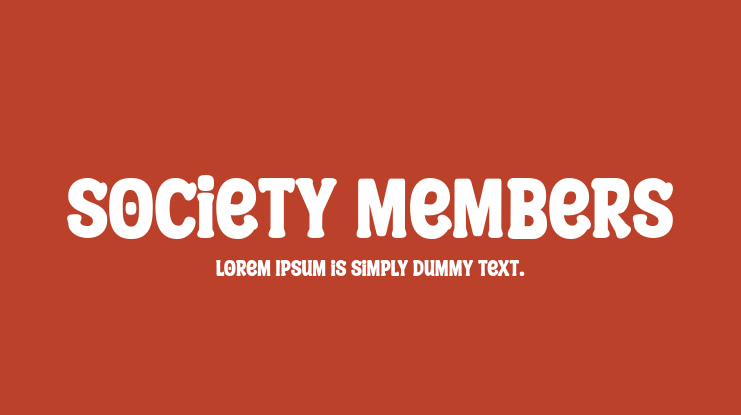 Society Members Font