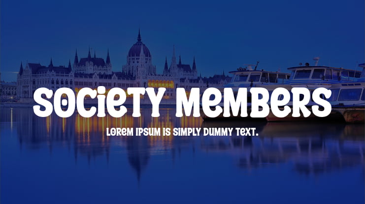 Society Members Font