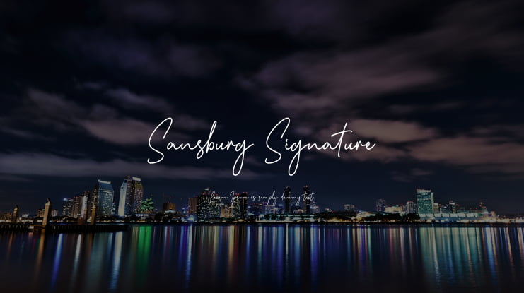 Sansburg Signature Font