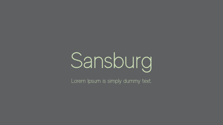 Sansburg Font
