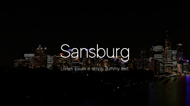 Sansburg Font