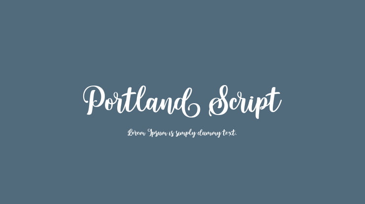 Portland Script Font