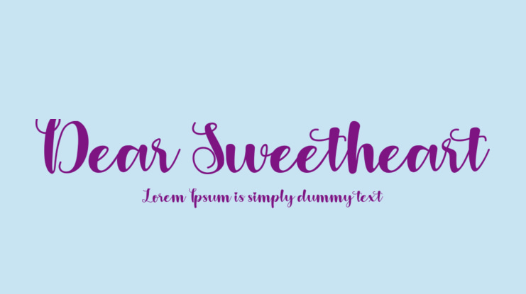 Dear Sweetheart Font