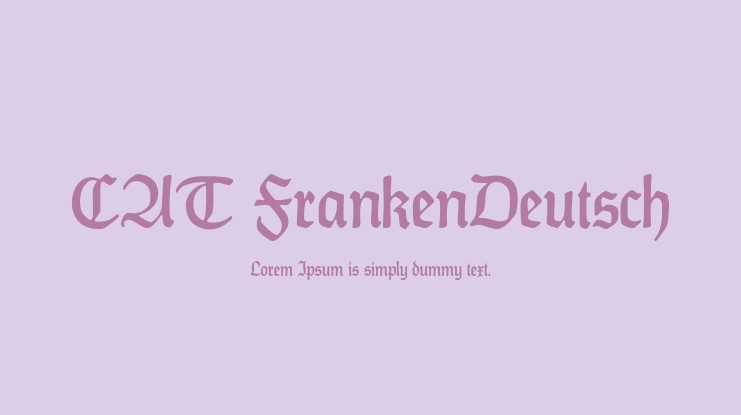 CAT FrankenDeutsch Font