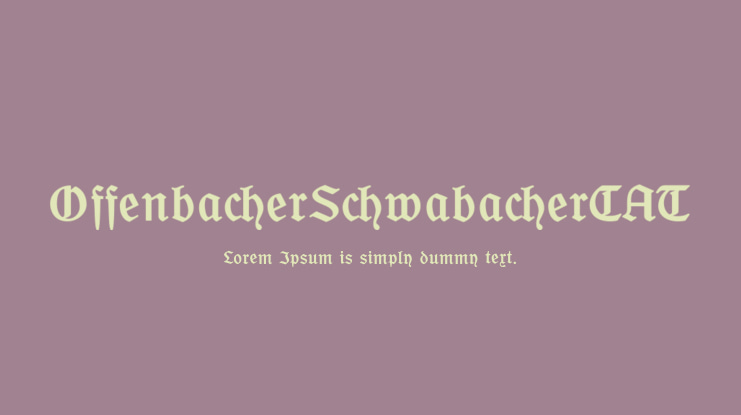 OffenbacherSchwabacherCAT Font