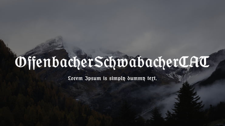 OffenbacherSchwabacherCAT Font
