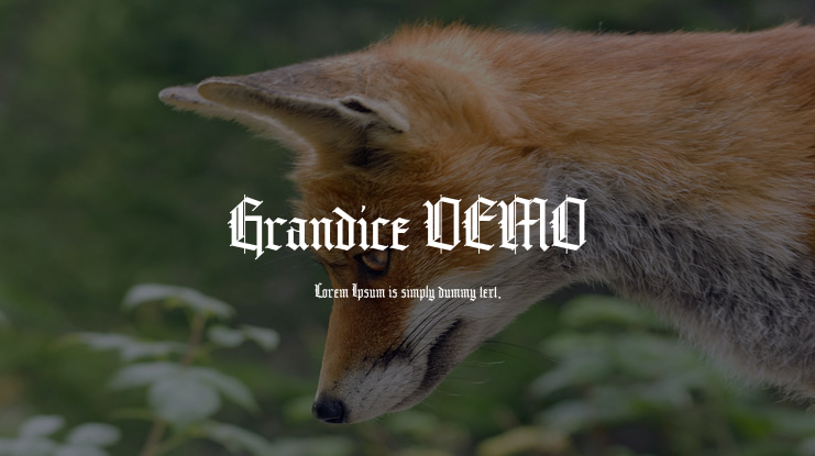 Grandice DEMO Font