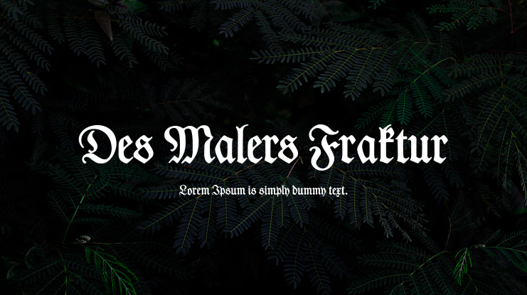Des Malers Fraktur Font