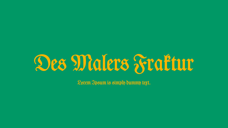 Des Malers Fraktur Font