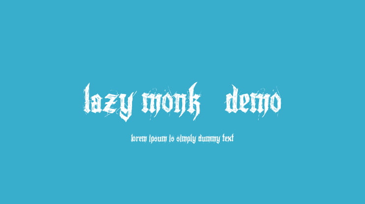 Lazy Monk - Demo Font