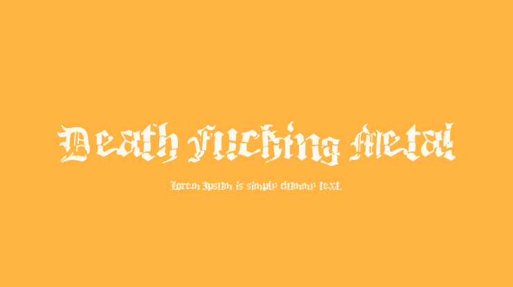 Death Fucking Metal Font