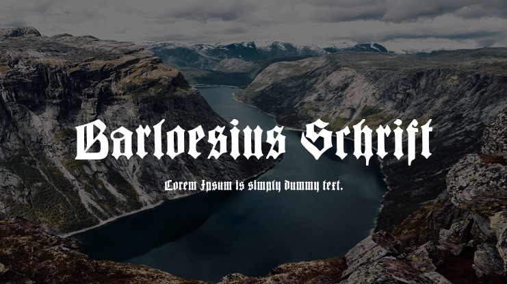 Barloesius Schrift Font