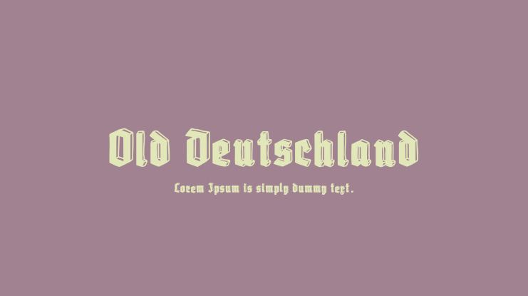 Old Deutschland Font