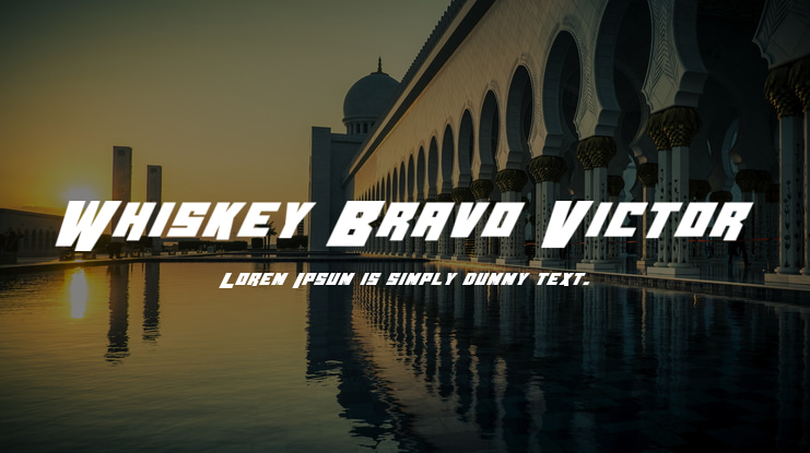 Whiskey Bravo Victor Font Family