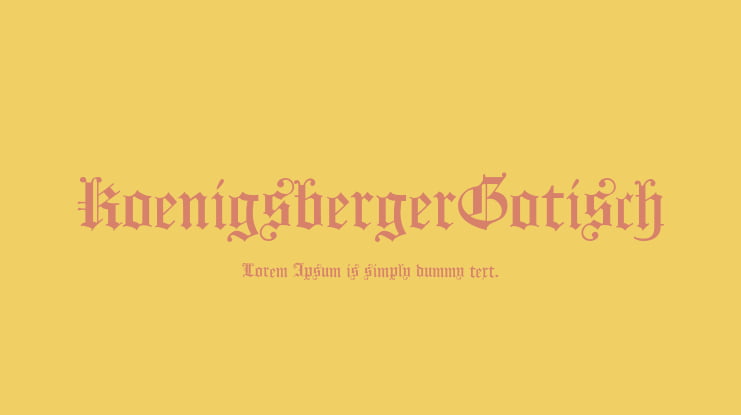 KoenigsbergerGotisch Font