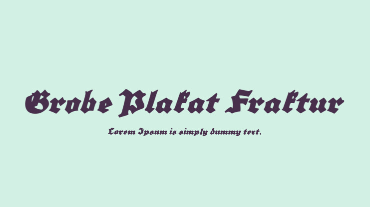 Grobe Plakat Fraktur Font