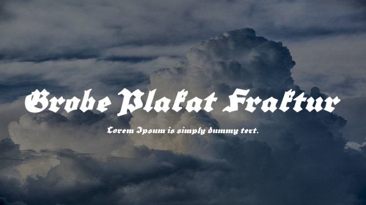 Grobe Plakat Fraktur Font