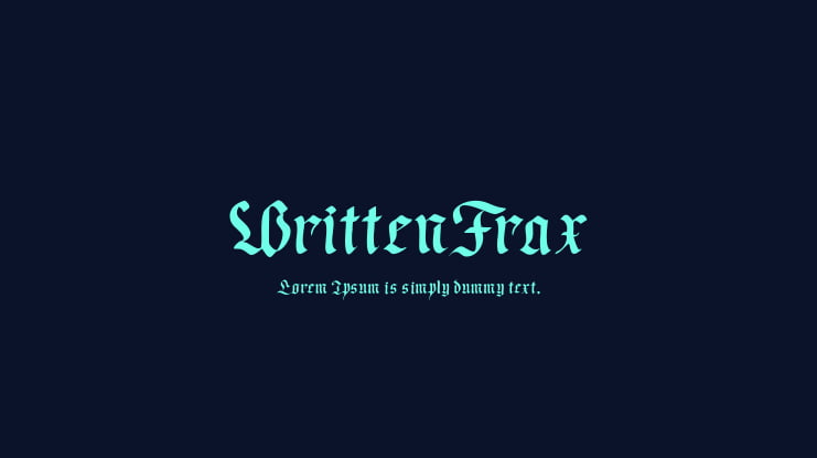 WrittenFrax Font