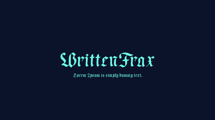 WrittenFrax Font