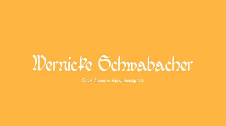 Wernicke Schwabacher Font