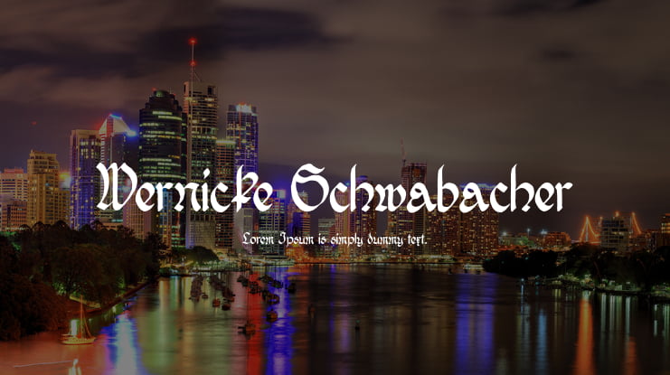 Wernicke Schwabacher Font