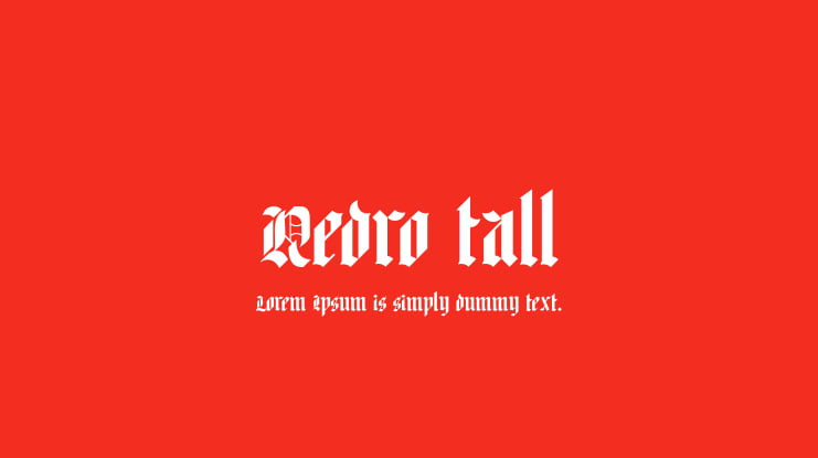 Redro tall Font Family
