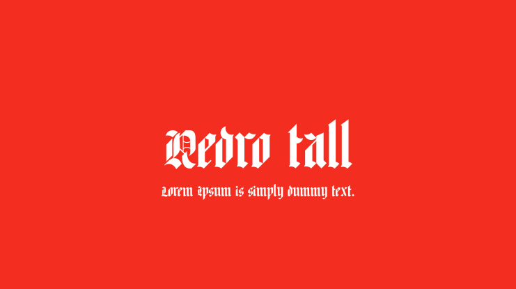 Redro tall Font Family