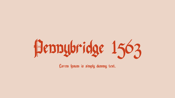 Pennybridge 1563 Font