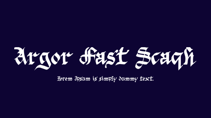 Argor Fast Scaqh Font